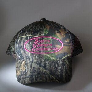 Mossy Oak Hat Men OS Camouflage Scott's Concrete Construction Cap